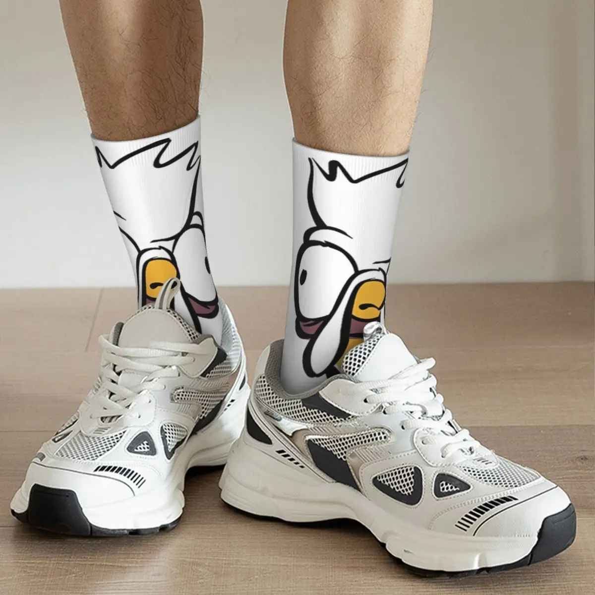 Moana Hei Hei Big Face Sketch Portrait Socks Men Women Funny Happy Socks Spring Summer Autumn Winter Middle Tube Socks Gift