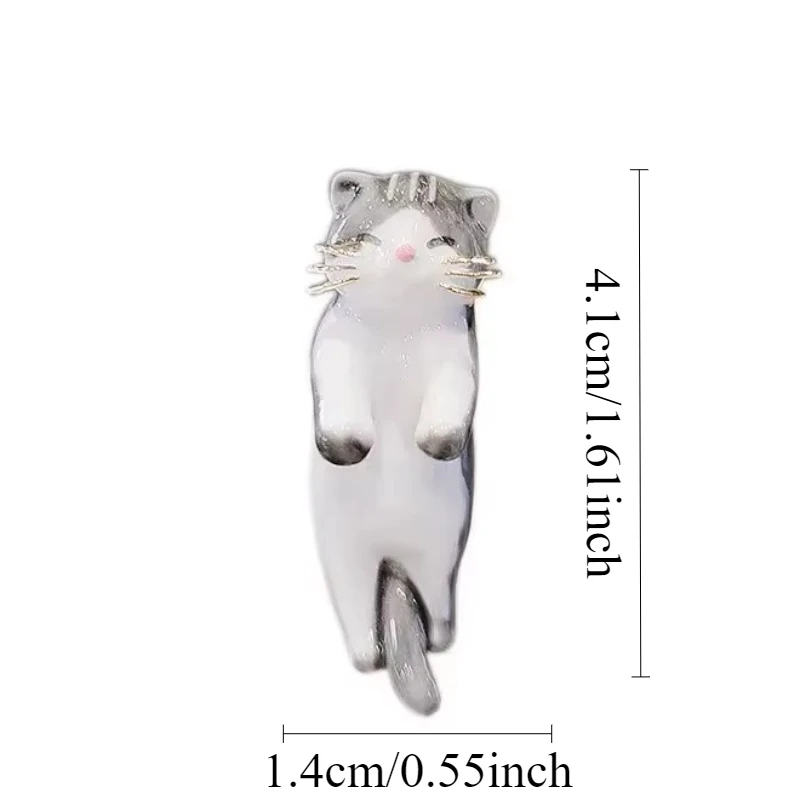 Moda simpatico gatto animale spille spilla spilla per ragazze ragazzi spille bottone borsa accessori abbigliamento regali BFF
