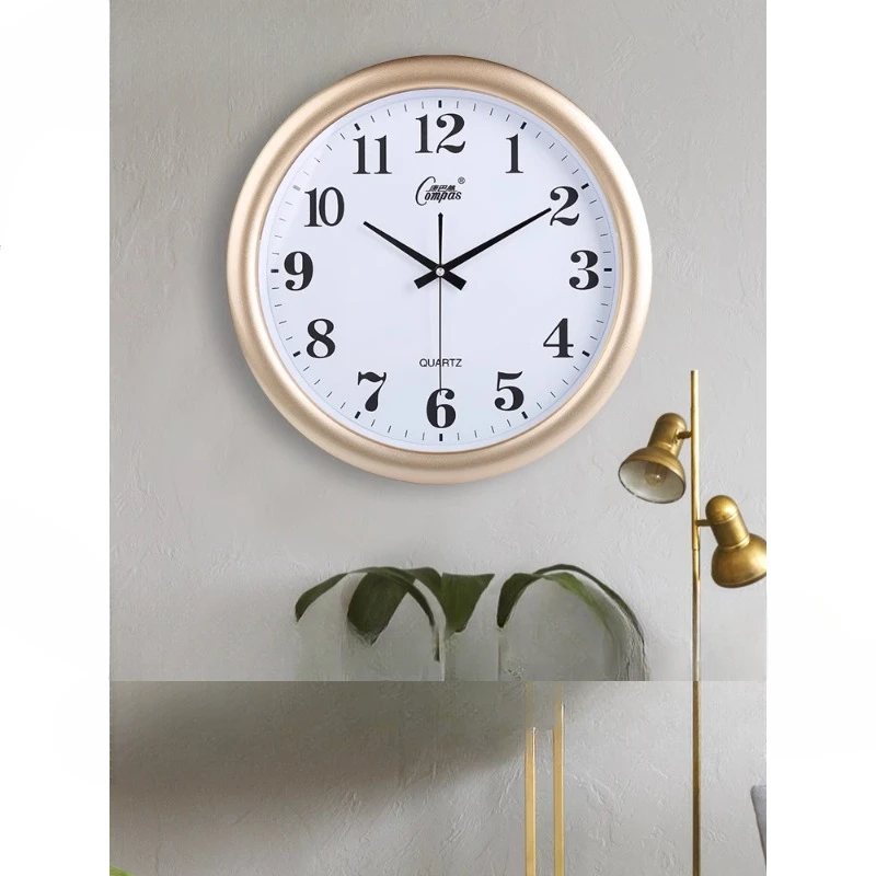 16-inch glass wall clock scanning second silent movement clock simple creative wall clock personality round.