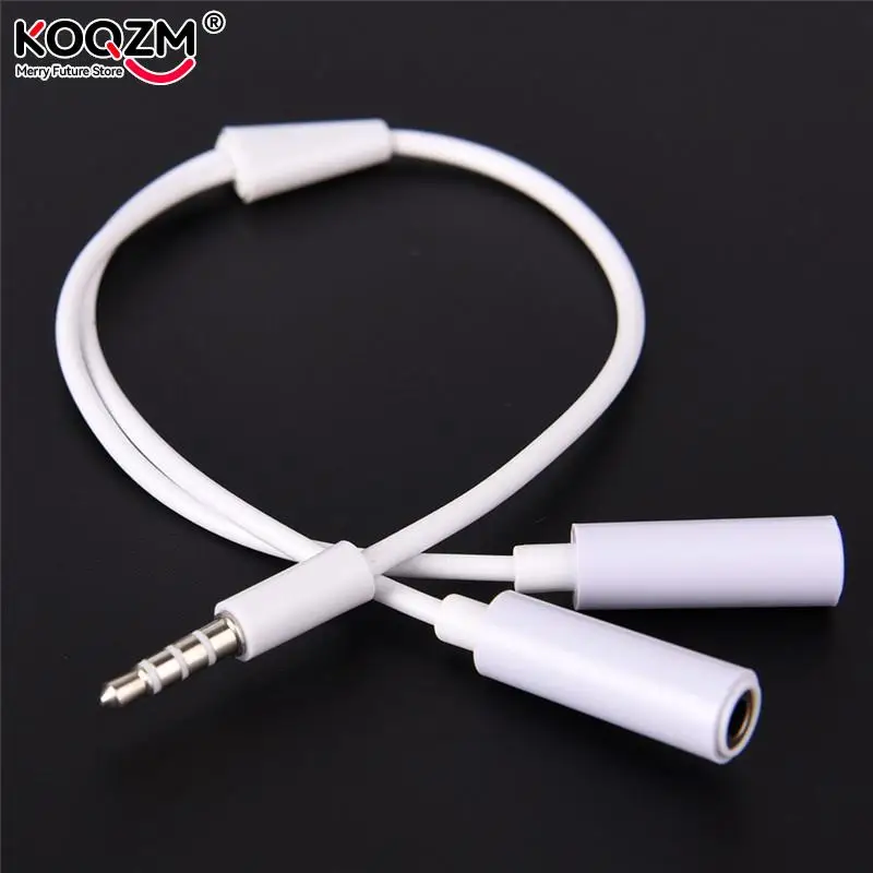 Y Splitter Cable 3.5 mm 1 Male to 2 Dual Female Audio Cable For Earphone Headset Headphone MP3 MP4 Stereo Plug Adapter Jack