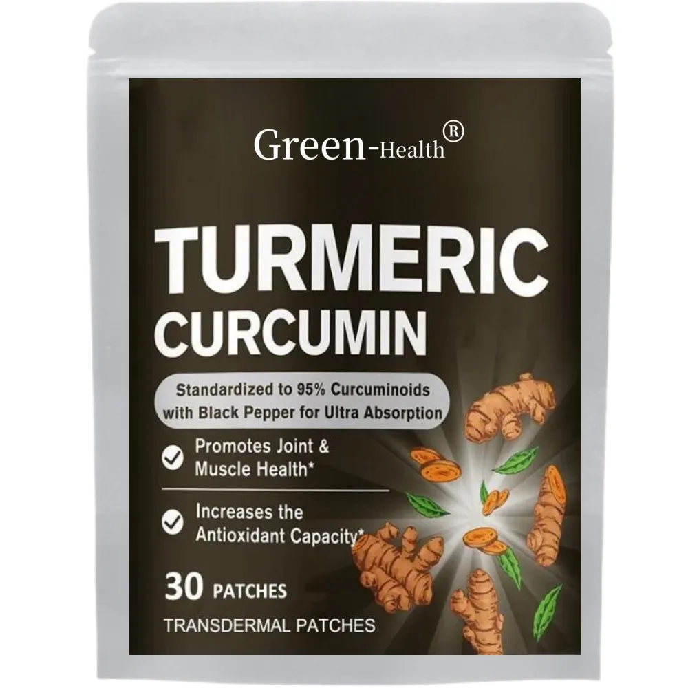 

Turmeric Curcumin Transdermal Patches Muscle Support - 30 Patches One Month Supply