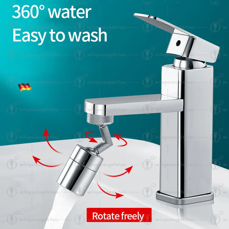 

720 Degree Swivel Anti-Splash Faucet Head Dual Outlet Filter Aerator Water Nozzle
