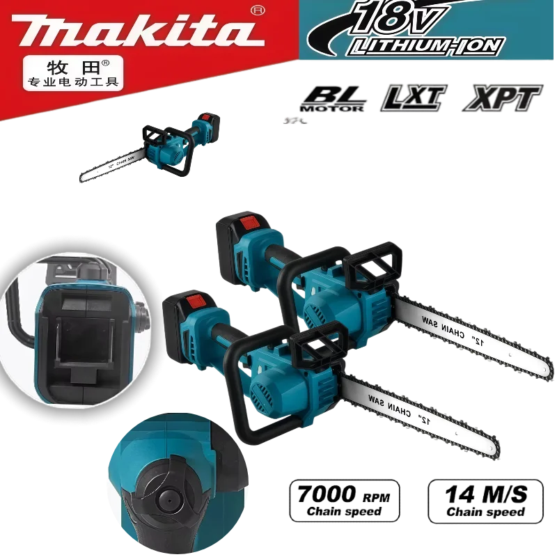 

Makita 2200W Portable Chainsaw Brushless Electric Chain Saw Rechargeable Cordless Graden Pruning Tools
