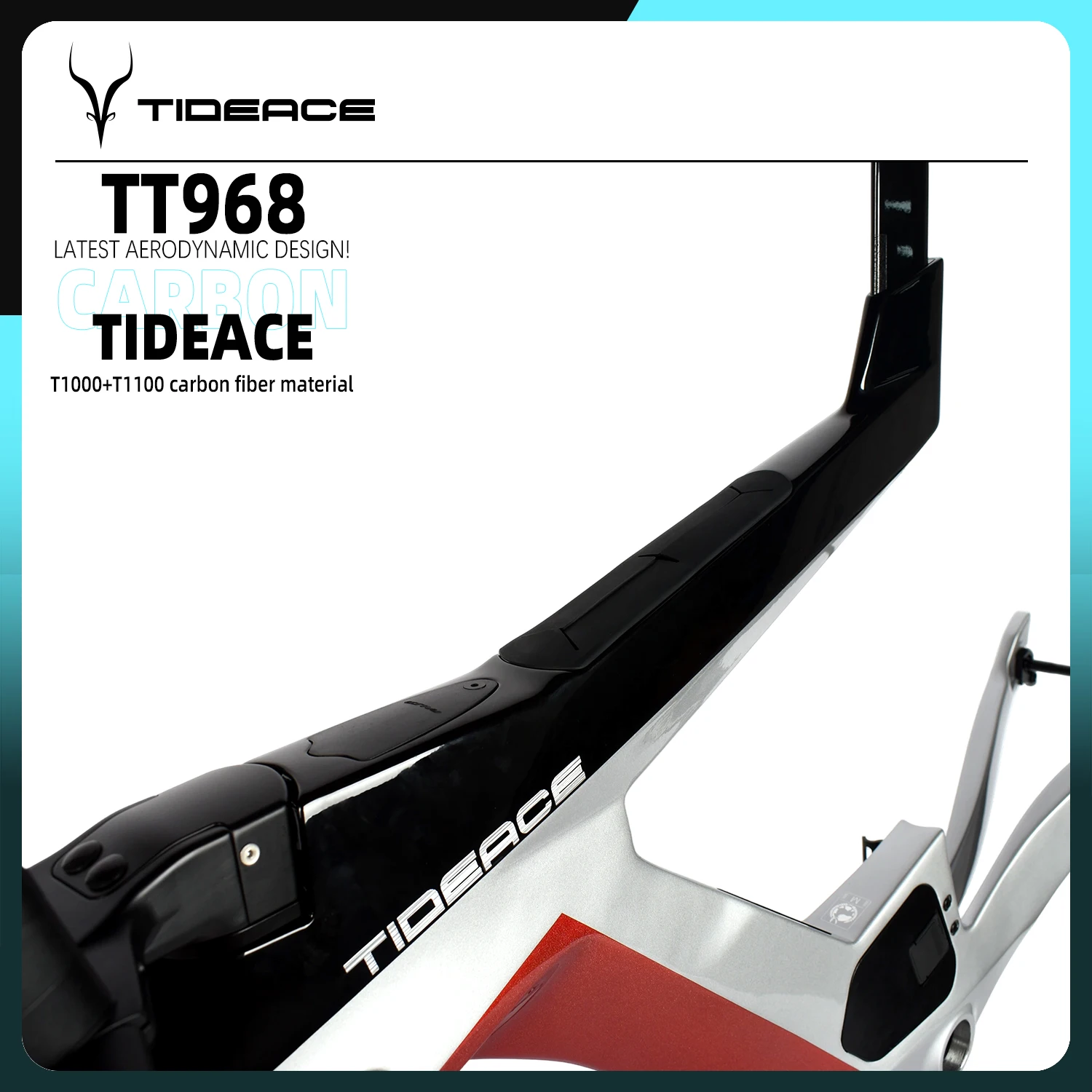 UDH شماعات T47 ألياف الكربون الترياتلون الإطار المدوس دراجة مكبح قرصي ايرو الكربون TT الإطار ثلاثي إطارات الدراجة TT المقود إطارات #6