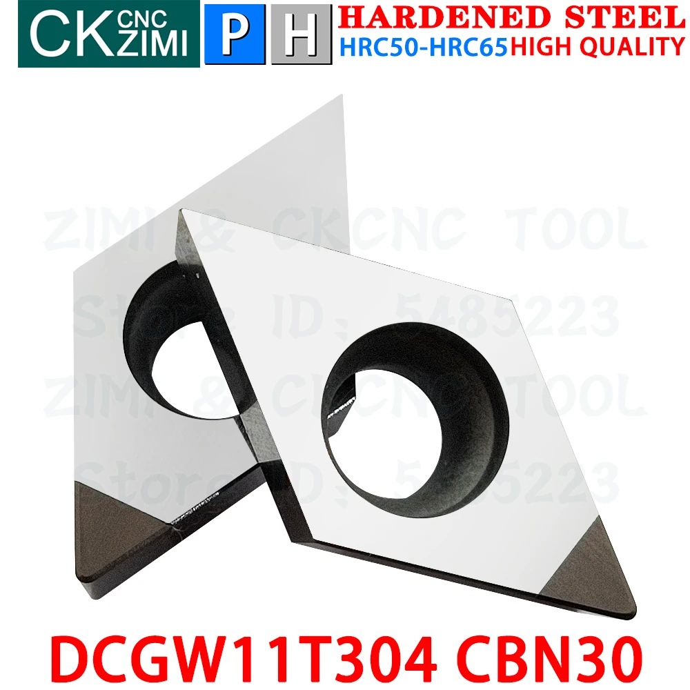 DCGW11T304 CBN30 DCGW 11T304 CBN เครื่องมือกลึงเม็ดมีดโบรอนไนไตรด์ เครื่องมือกลึงโลหะ CNC DCGW 11T3 สำหรับเหล็กชุบแข็ง