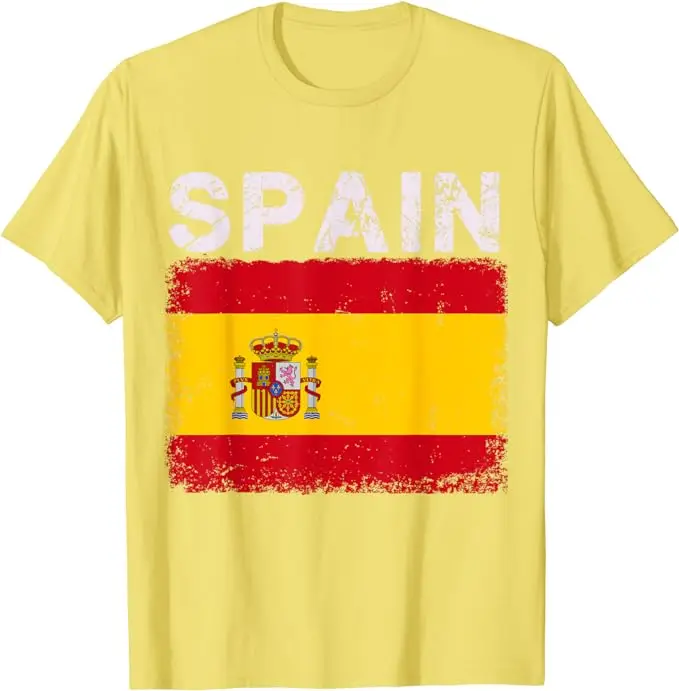 Camiseta de fútbol con bandera de España, ropa gráfica con bandera de España roja, atuendo de apoyo