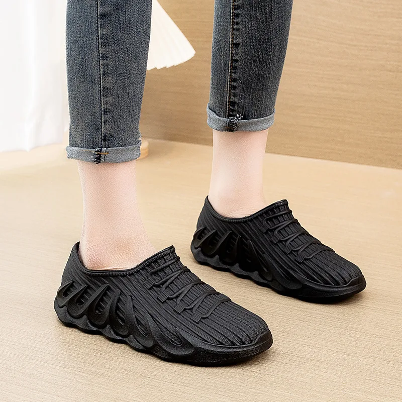 Botas De Lluvia Mujer Sportregenschoenen Koppels Casual Slip-On Flats Waterdichte Rubberen Schoenen Vrouwen Werken Tuin Overschoenen Schoenen Schoenen