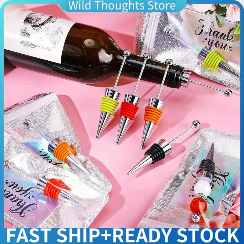 

60 Pcs Beadable Wine Stoppers For Wine Bottles Wine Saver Bottle Stopper Silicone Wine Stopper For Beverage Gifts-[Qahk]