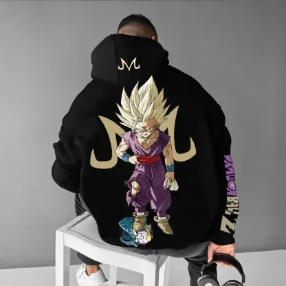 

Dragon Ball Co-branded Hoodie for Spring, Autumn and Winter, Goku Buu 2D Anime Peripheral Fleece Jacket