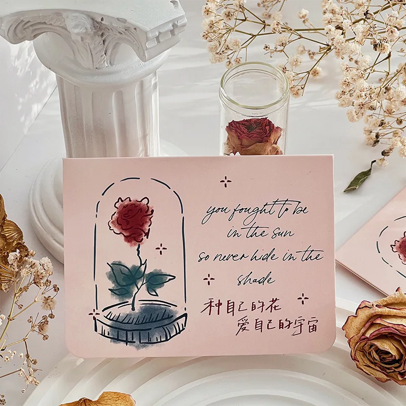 12pcs Greeting Cards Suit With Envelope Birthday Gift Thanksgiving Blessing Thank You Card Retro DIY Homemade Materials