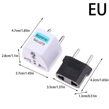 通用日本 CN US 插頭轉換器國際 AU UK EU 轉 US 美國旅行電源插頭轉換器電源轉接器插座 6 最佳銷售 歐標轉美標插頭轉換器 - №5
