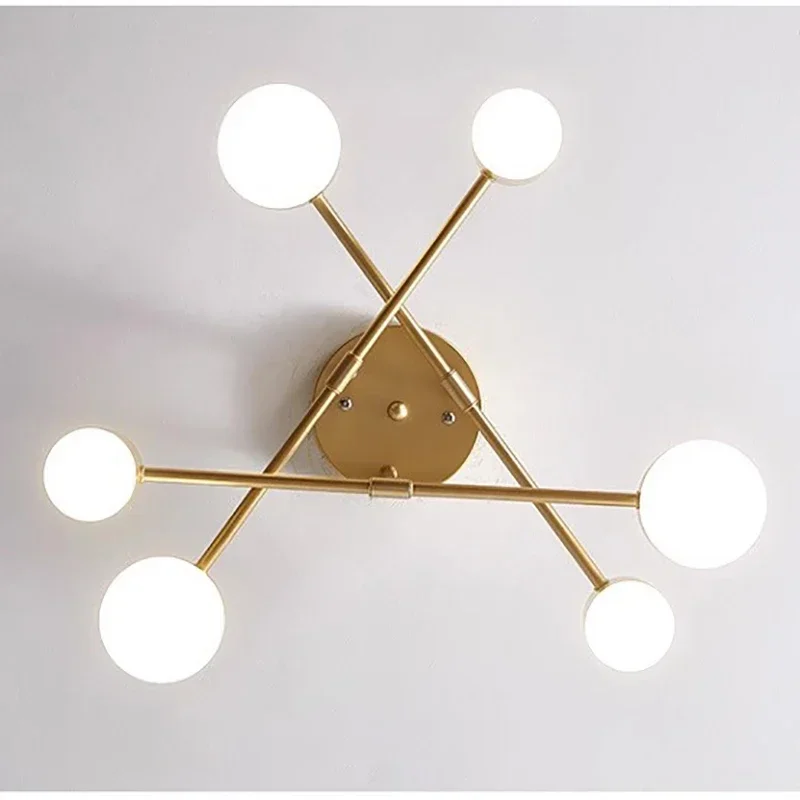 Modern LED Ceiling Chandelier White 6 Heads Hanging Lamp Light  For  Dining Living Rooms Bedroom Hall Home Decor Fixtures