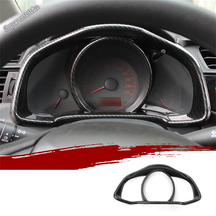 자동차 대시 보드 계기판 스크린 프레임 장식 커버 트림, 혼다 FIT JAZZ 2014 - 2020 ABS 탄소 섬유/매트 액세서리