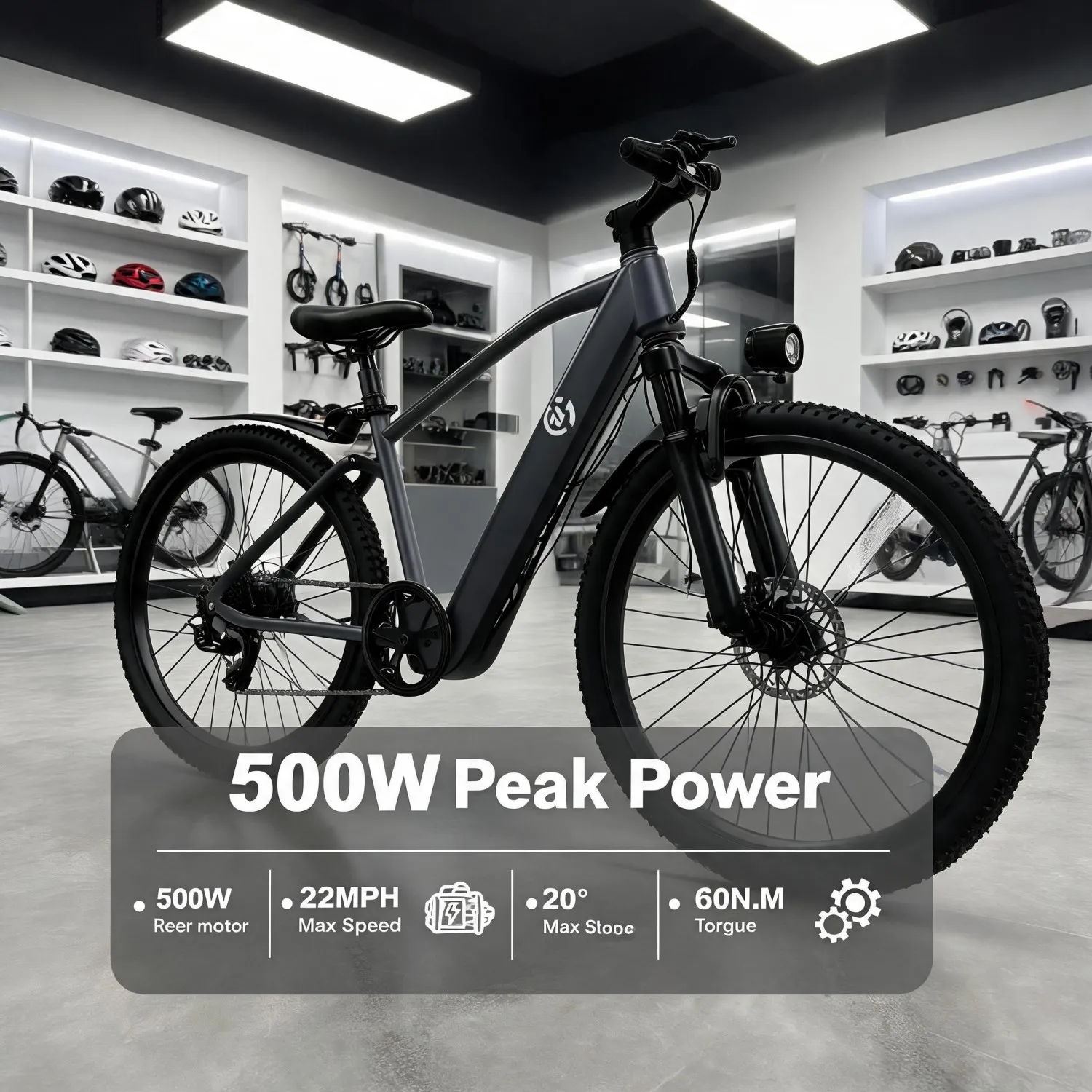 Mountain Biking Trails - Rough Terrain E-Bike, Mountain Ebike. 500W