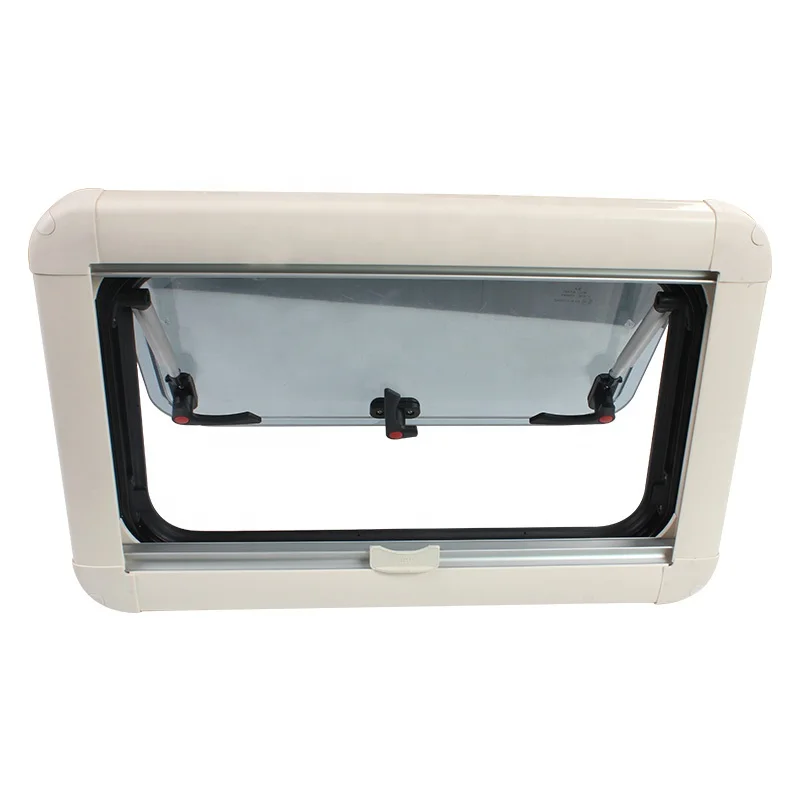 800x450 Aluminum Alloy Double Acrylic RV Caravan Touring Side Window With Fly Net and Sunshade RV Window