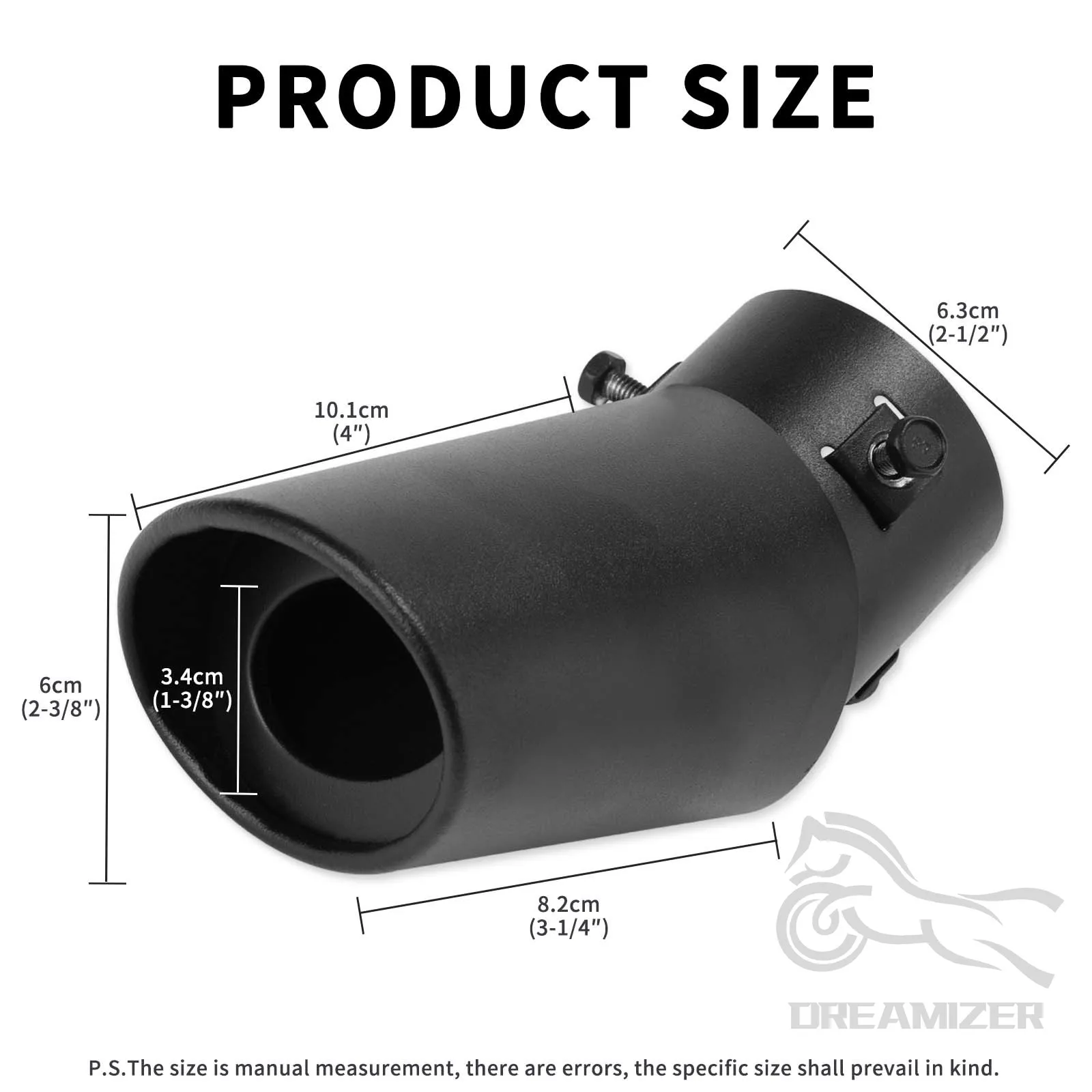 Silencieux universel en acier inoxydable chromé pour Mazda, Nissan, Ford, Kia, Chevrolet, Hyundai, Cristaux, Volkswagen