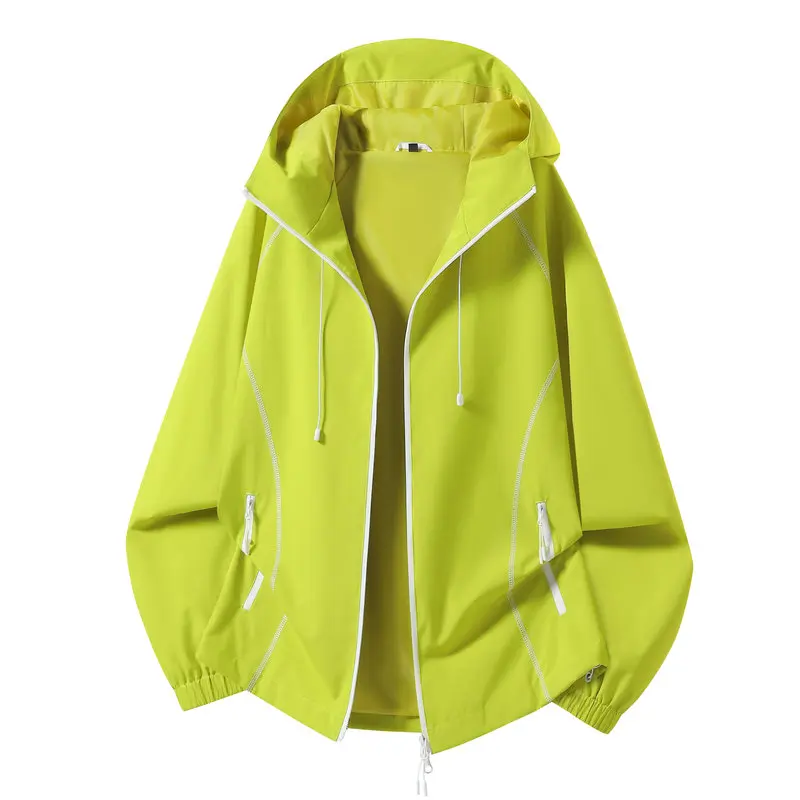 Casual Outdoor Riding Clothes Couple's Windbreaker Jacket with Multiple Pockets Trendy Brand Workwear Style with Hood