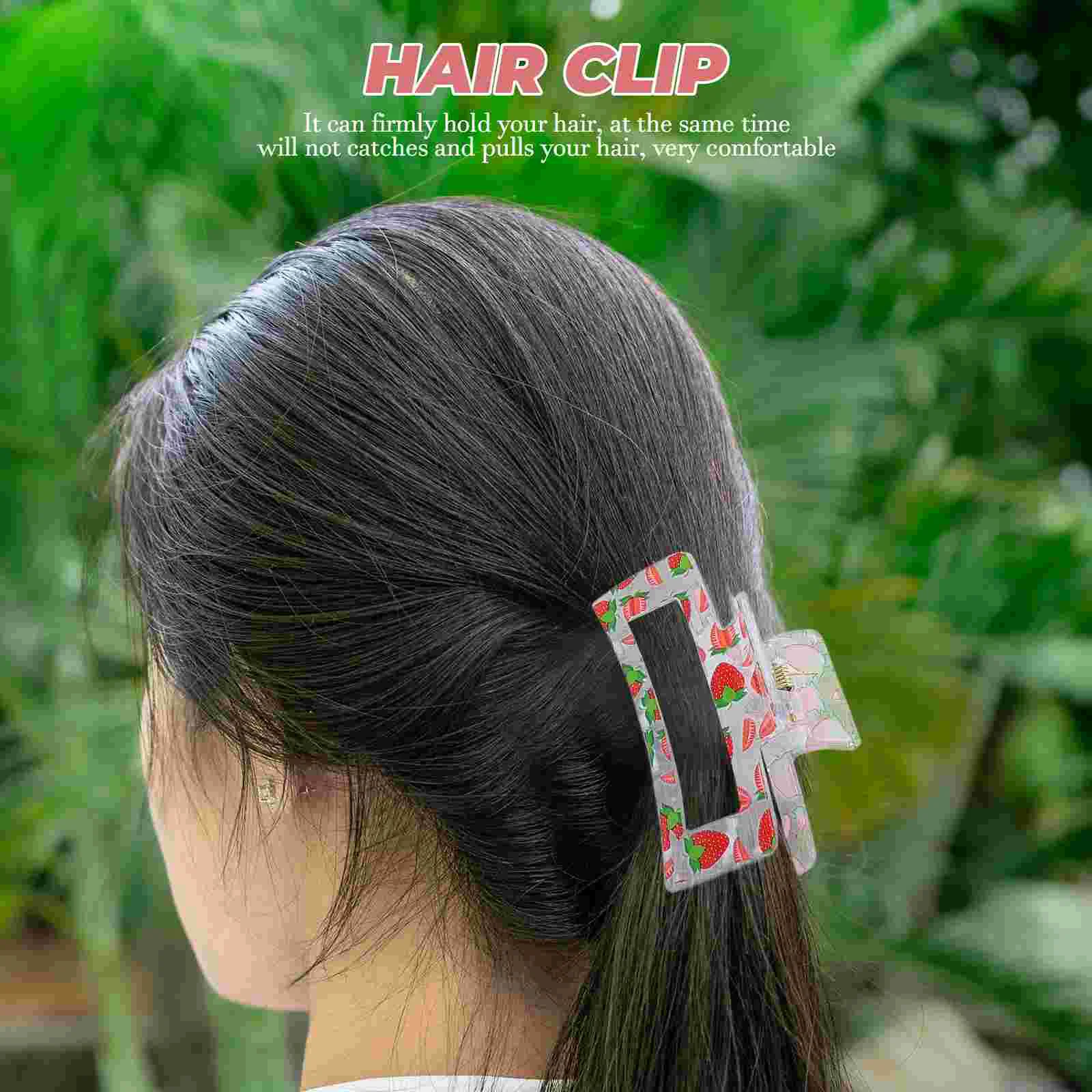 5 pinzas para el pelo para niña, accesorios de horquilla de fruta, garra pequeña y fresca para joyería gruesa