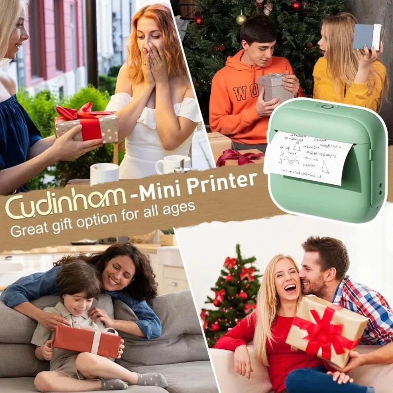 

High Definition Bluetooth Thermal Printer Portable Household Small Mini Pocket Ink-free Label Printing Child Student
