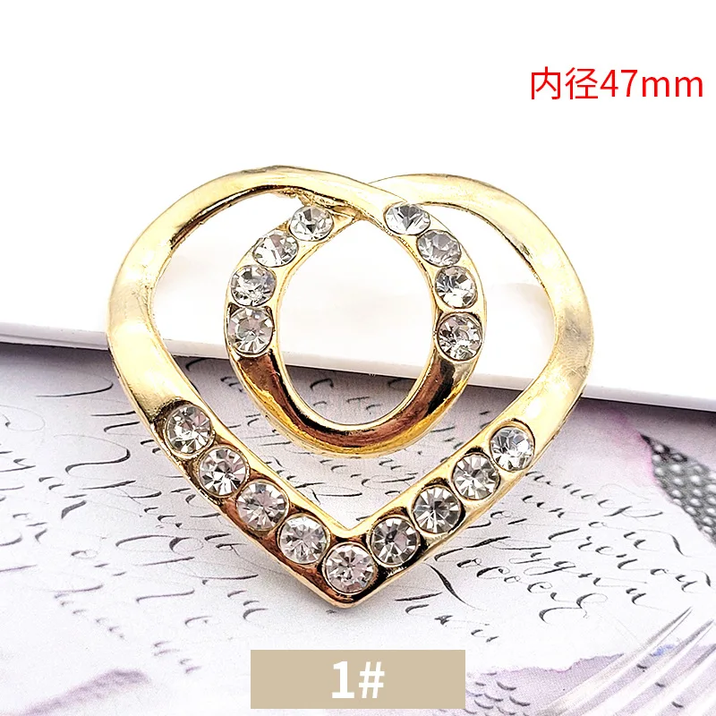 1pcs Wholesale Scarf Buckle High-grade Clothing Buckle Pearl Rhinestone Decorative Accessories Corner Knot Buckle.