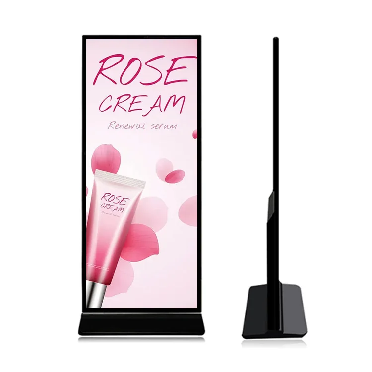70 Inch Full HD IPS Screen Advertising Restaurant Food Menu Board Floor Stand Digital Signage and Displays Marketing Ad Monitor