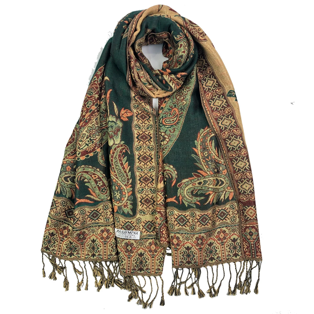 2023 Hot national wind cashew shawl spring and autumn long tourist scenic spots to take warm scarf female wholesale