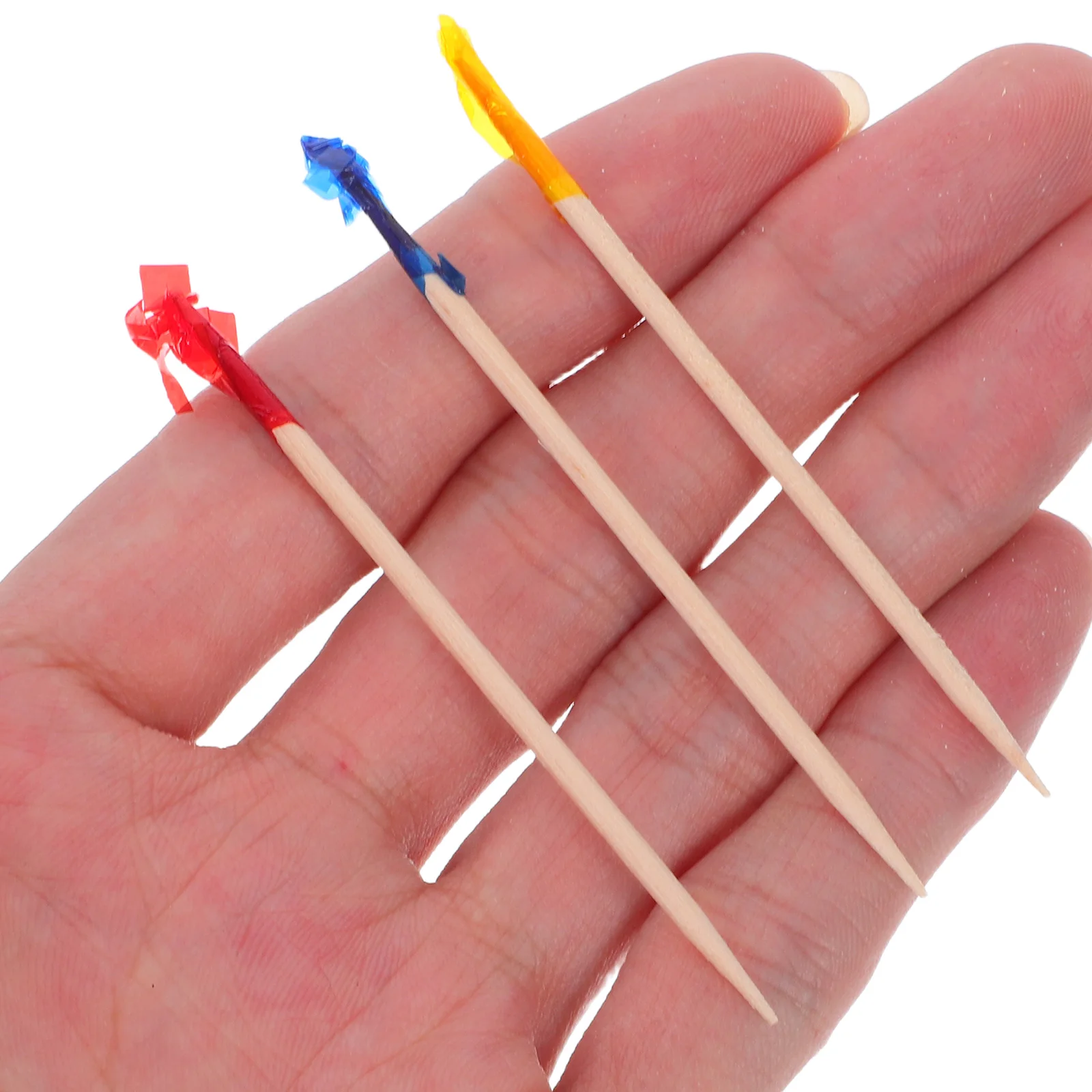 

2400Pcs Wooden Frill Toothpicks Disposable Cocktail Picks Fruit Skewers Party Food Sticks Appetizers Snack Picks