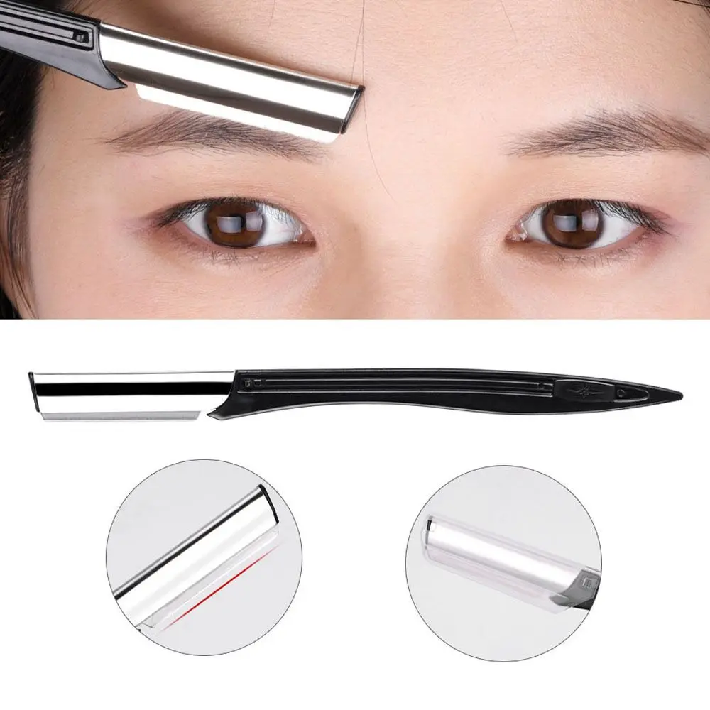 4 ピース/セットプロフェッショナルフェイスエピレーターとブラシコームヘアリムーバーメイクアップツールかみそり眉毛ピンセット眉毛トリマーキット