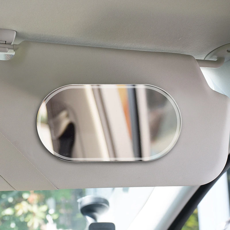 Automobile Sunshade Cosmetic Mirror Dual Purpose Rear View Auxiliary Mirror HD Mirror Stainless Steel Interior Rearview Mirror