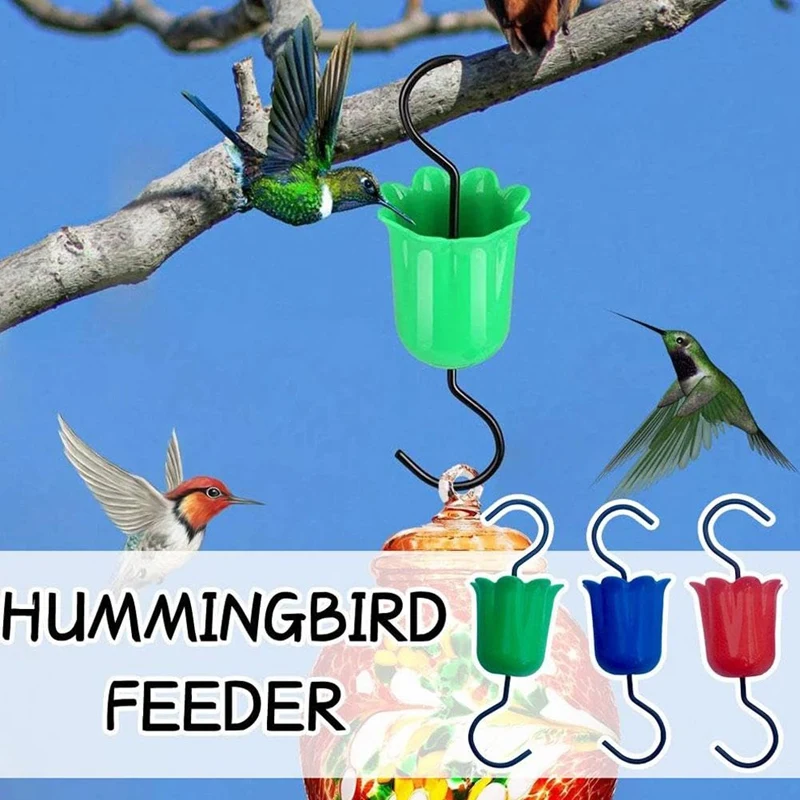 3PCS Ant Moat For Hummingbird Feeders Hummingbird Feeder Ant Guard Hummingbird Feeder Ant Guard Hooks Plastic Hanging