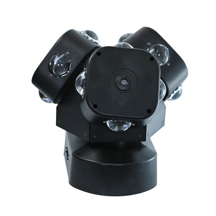 12 x 10 W, 3 Köpfe, stufenlos rotierendes Moving-Head-Licht mit RGG-Laserlicht für DJ, Disco, Bühne, Hochzeit, Musik, Party, Bar – Detail 5