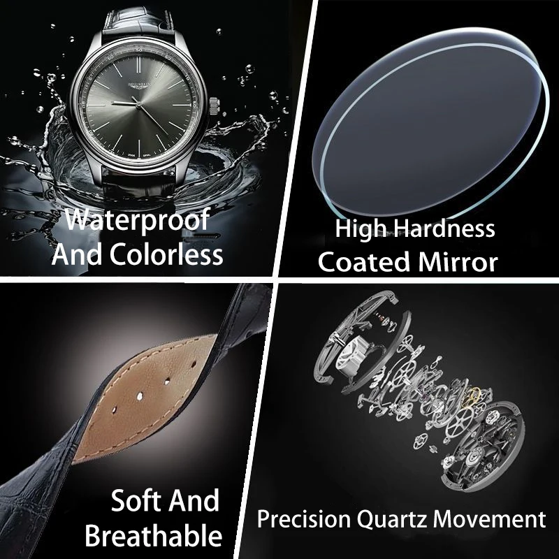 Top Brand Man Wristwatch Luxury Business Waterproof Men Watch For Men Quartz Clock Leather Men's Watches reloj Handsome 2025 New