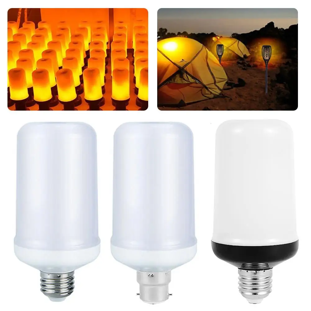 USB E14 E27 B22 Led Lampadine a Fiamma Simulata 9W AC85-265V Lampadine Accessori Elettronici Lampada ad Effetto Luces Fiamma Luce Lampada H H H6Y2
