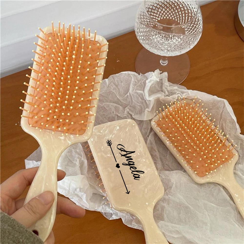 Personalized Hair Brush Custom Portable Wedding Bride Handle Name  to be Bridesmaids Gifts Birthday Christmas Valentines Gift