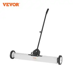 VEVOR Rolling Magnetic Sweeper with Wheels Push-Type Magnetic Pick Up Sweeper Large Magnet Pickup Lawn Telescoping Sweeper