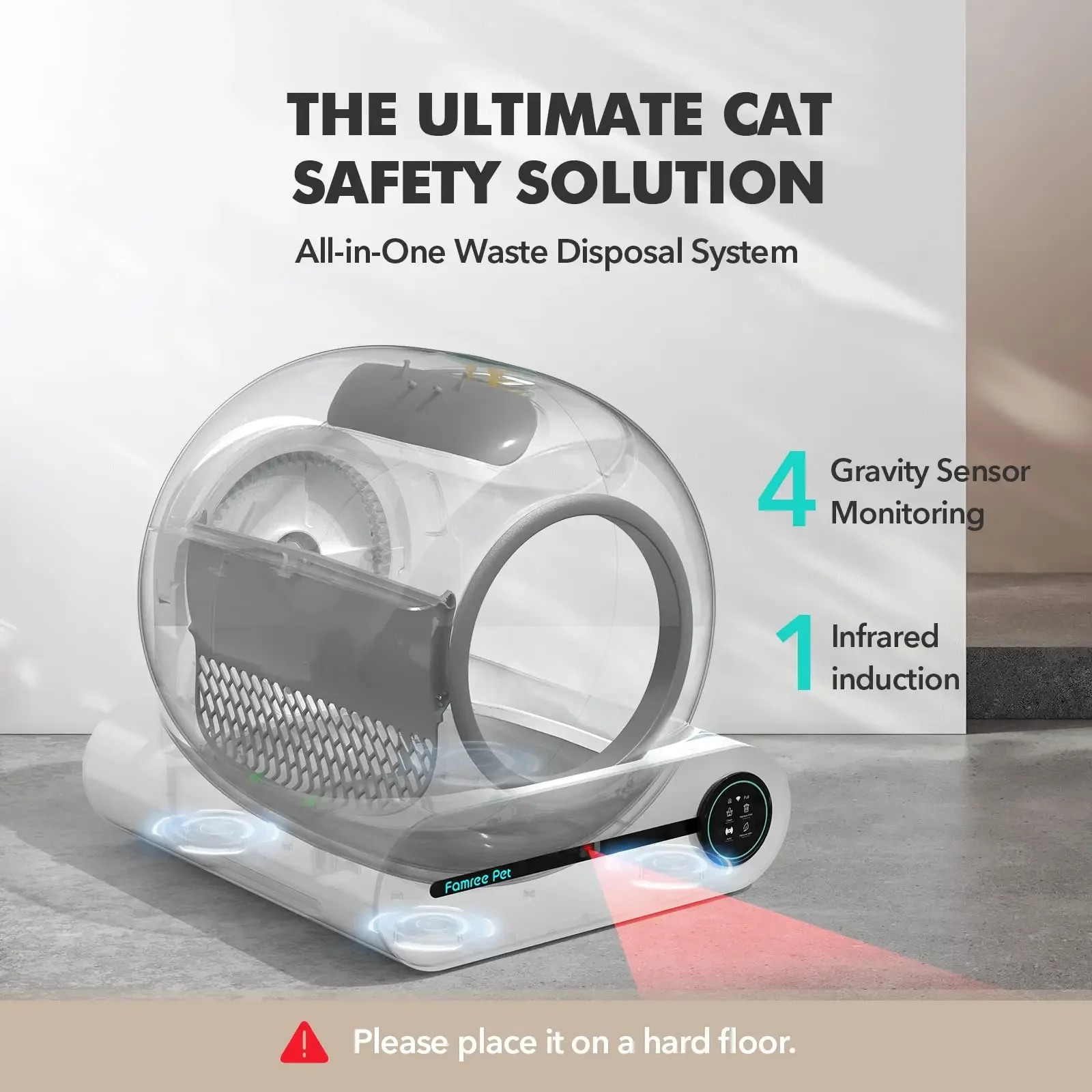 EU Smart Self Cleaning . Box For Cats Automatic automatic self cleaning oversize Cat Toilet . Box