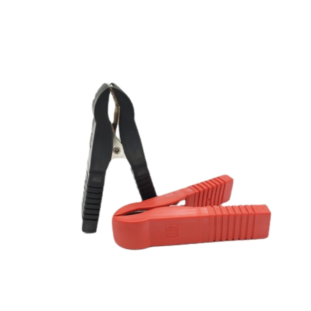 10PCS 35A Red+Black 77.6mm Crocodile Battery Test Clip Iron Plated Nickel Fully Sheathed Wiring Power Test Clamp Crocodile Clamp