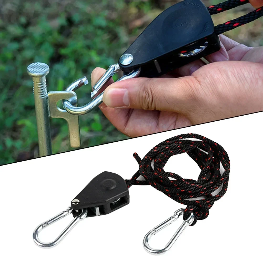 Metal Pulley Rope Adjustment Canopy Rope Lanyard Lighting Lift Outdoor Reflector Clip Rope Hanger Smooth Movement