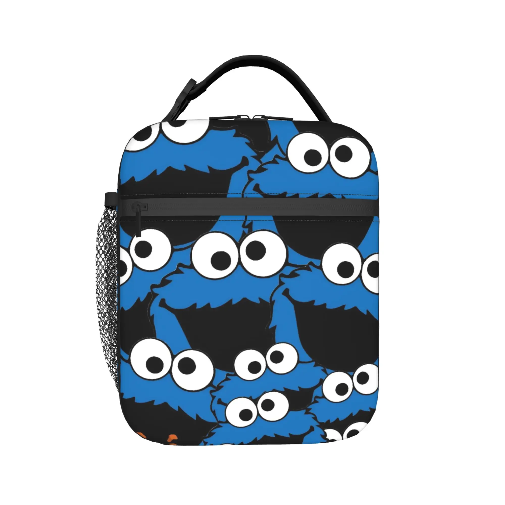 Cookies Blue Monsters Accessories Insulated Lunch Bags For Work Cartoon Food Box Portable Thermal Cooler Lunch Boxes