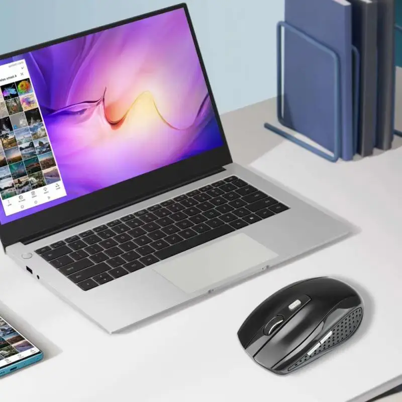 RYRA-ratón inalámbrico ajustable de 2,4 GHz, periférico óptico de 6 botones para Gaming, con receptor USB para PC