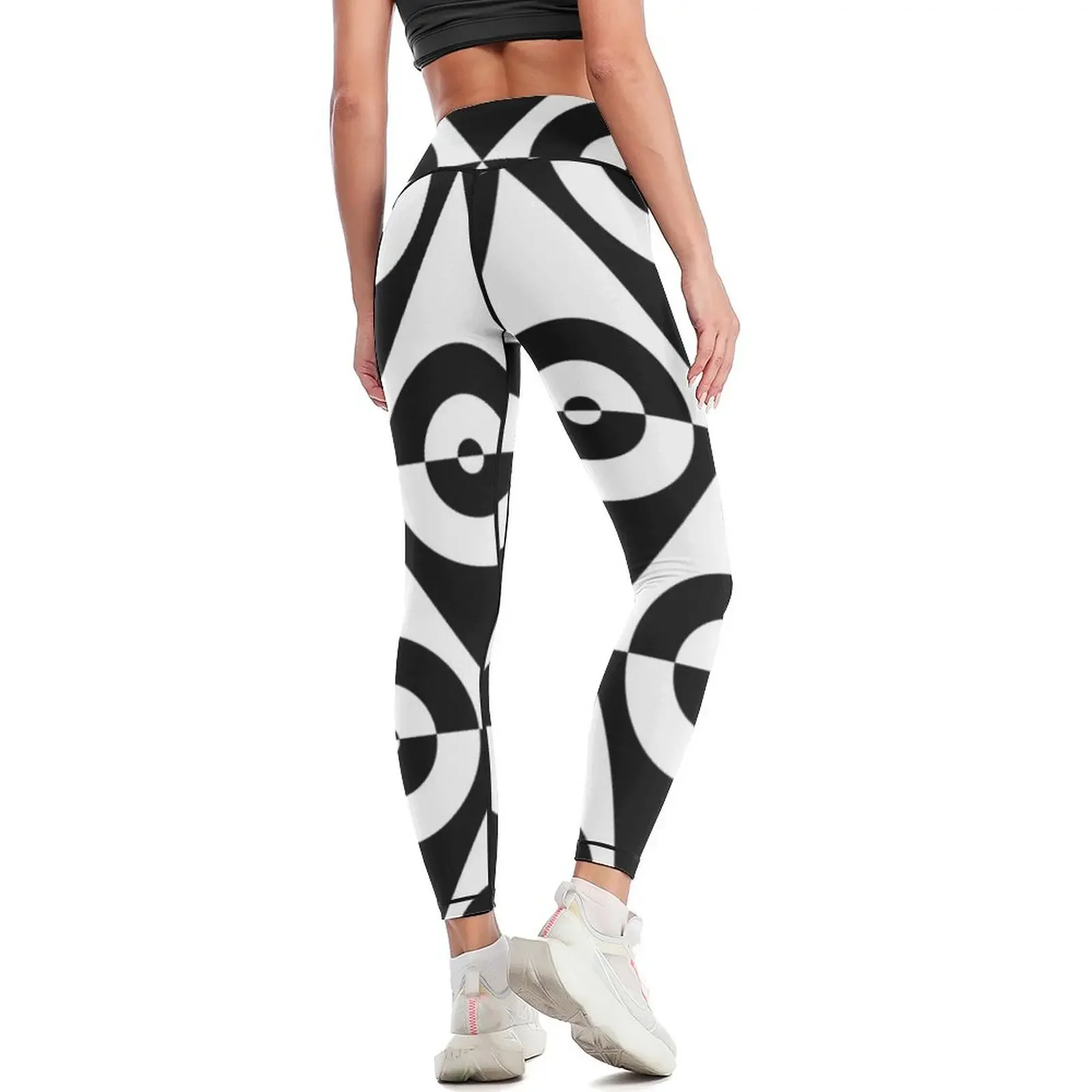 Black & White 1960's Style Two Tone Ska Mod Leggings sport pants legging push up Womens Leggings