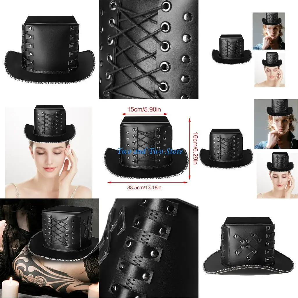 

HX6F Волшебник Черный Цвет Праздничная Вечеринка Хэллоуин Волшебная Шляпа Модная Унисекс Шляпа