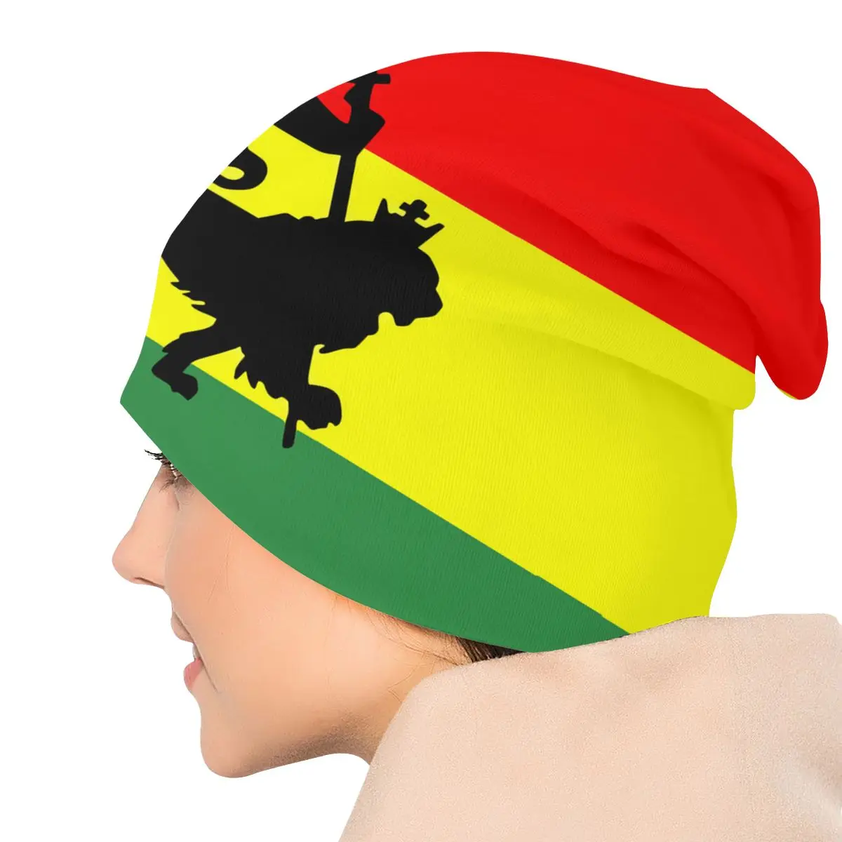 Rastafarian Rasta Lion Of Judah Autumn Female Thin Beanies Cycling Bonnet Hats