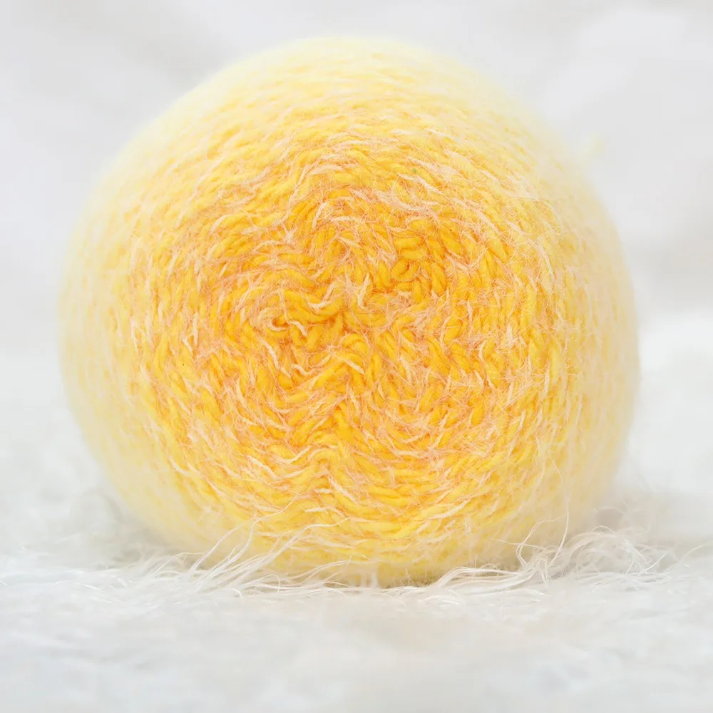 

200g/ Roll Durable Gradient Color Wool Yarn Handmade Multicolor Long Velvet Yarn Soft DIY Yarn Ball for Hat Sweater