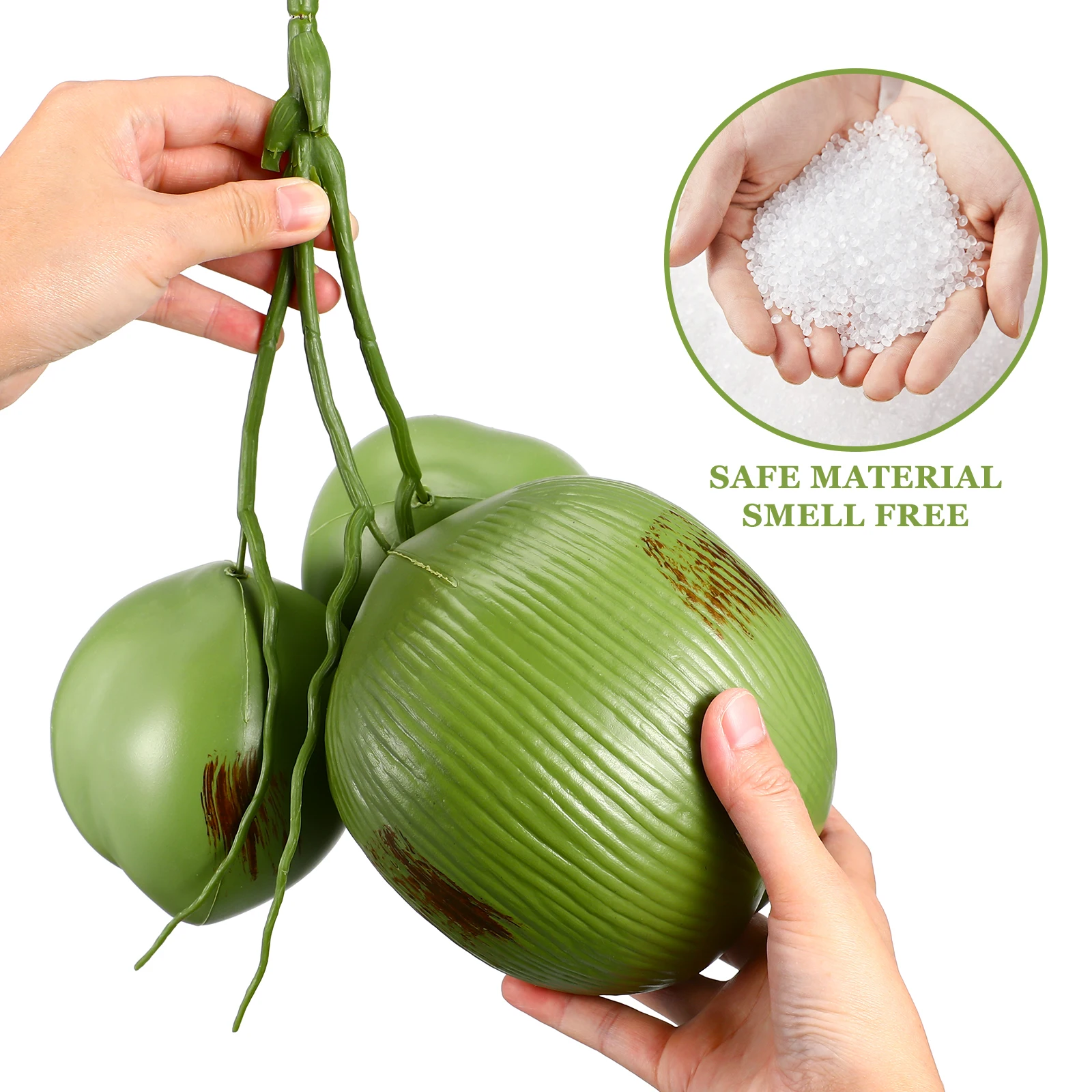 

Plastic Artificial Coconuts 10 Inch Fake Coconut Simulation Fruit Home Decoration Tropical Fruit Decoration Photography Props