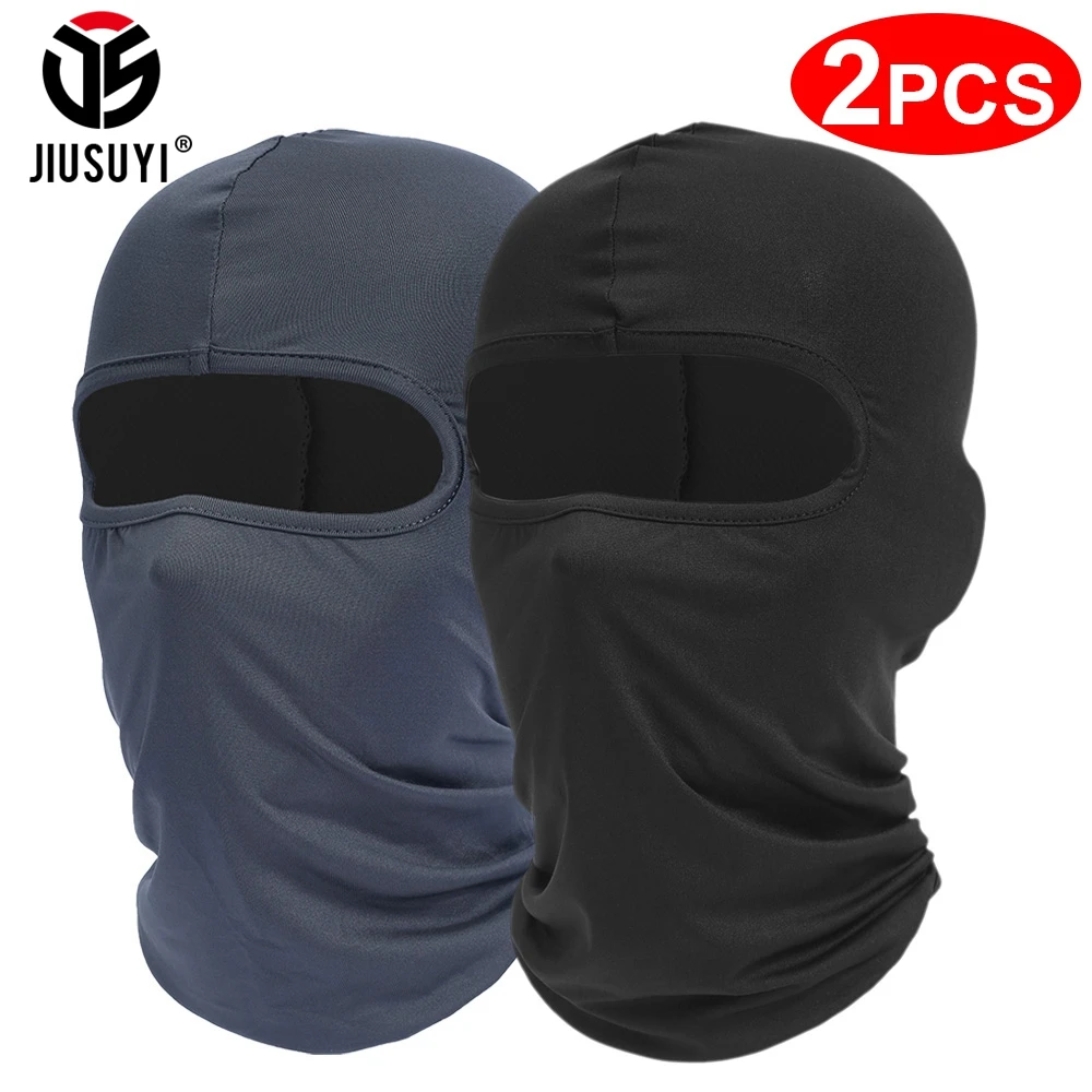 2PCS Quick drying Balaclava Hat Men Breathable Full Face Mask Sport Hiking Camping Outdoor Bicycle Hemlet Liner Beanies Hood Cap