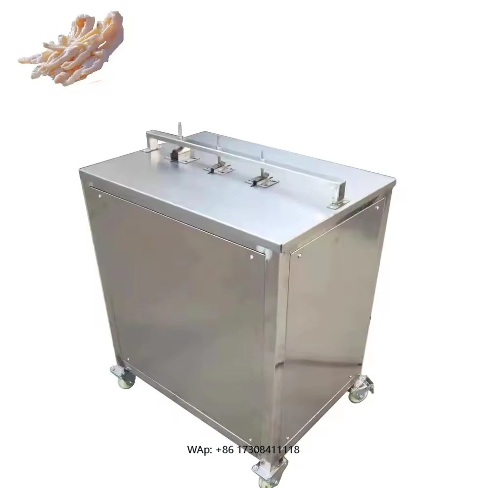 Boneless chicken feet deboning machine, chicken feet deboning saw, chicken feather pulling machine