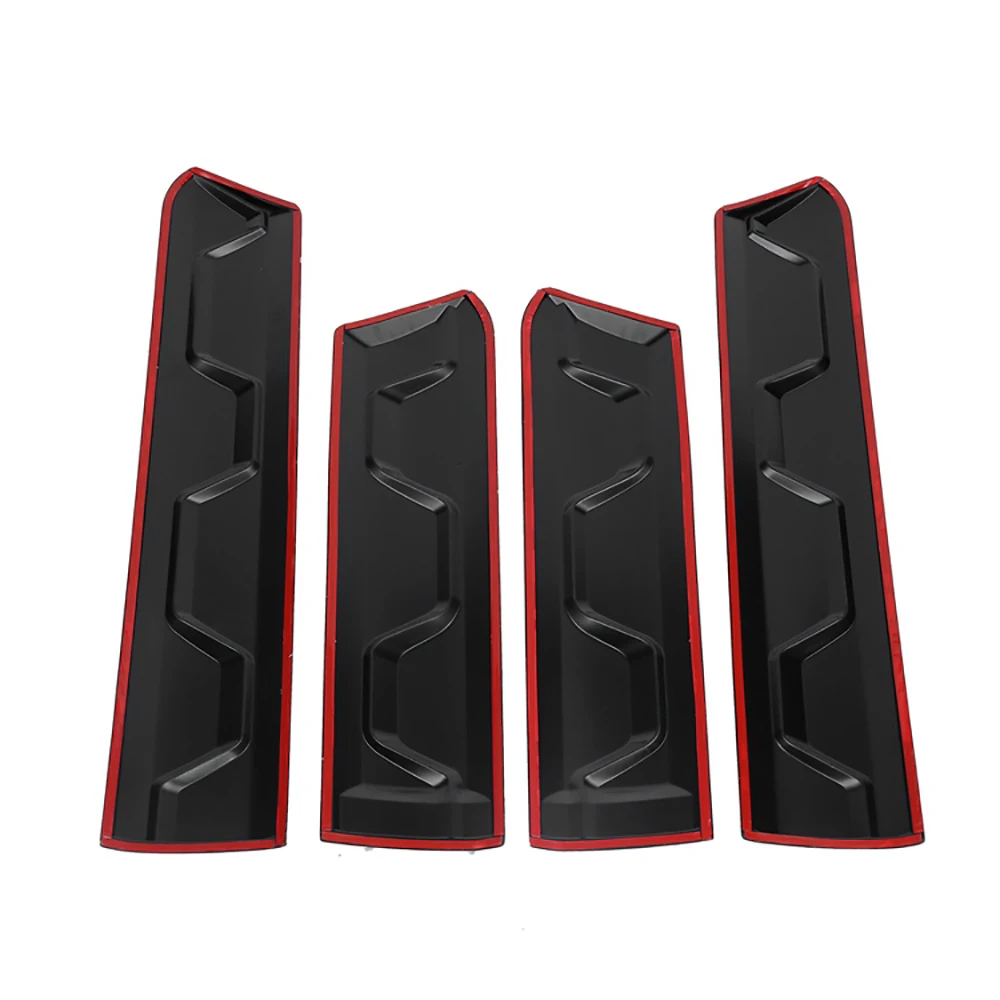 مجموعات غطاء قولبة باب السيارة 4 قطعة ديكور الجسم الخارجي لفورد رينجر 2012-2021 T6 T7 T8 ABS ملحقات سوداء غير لامعة