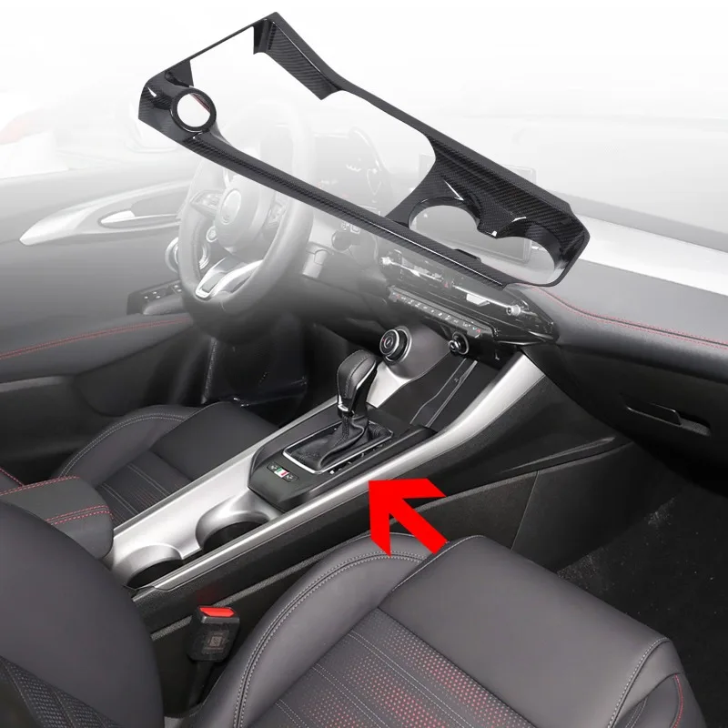 Center Console Gear Shift Frame Trim Sticker Gear Shifter Cover Real Carbon Fiber For Alfa Romeo Tonale Car Interior Accessories