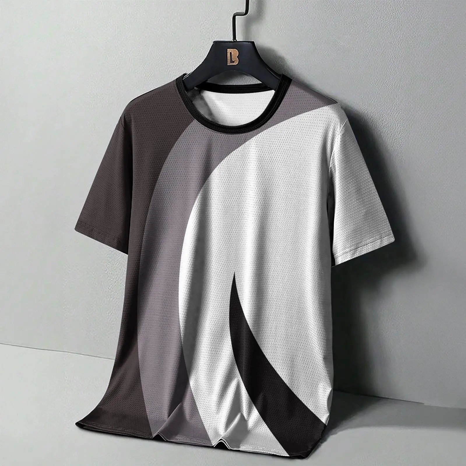 Summer Men's T Shirt Street Sport Fitness Clothing Casual Short Sleeve Print Quick-drying Clothing Outdoor Sportshirt T-Shirts image 2
